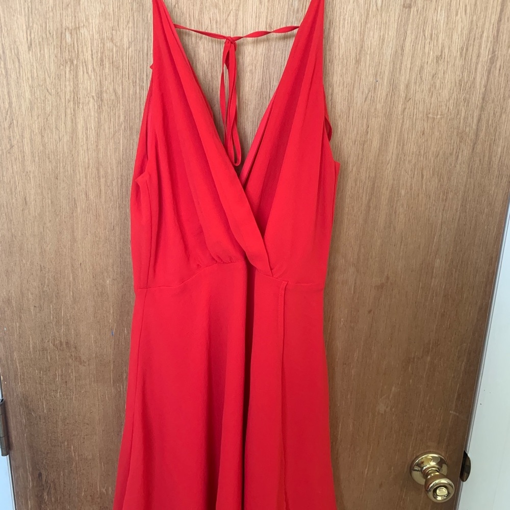 Red Lulus chiffon dress size L